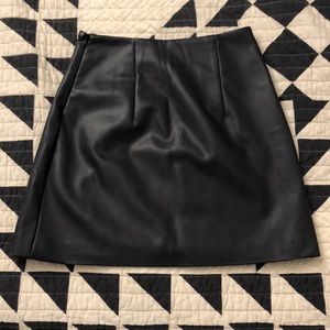 Oak + Fort Vegan Leather Mini Skirt